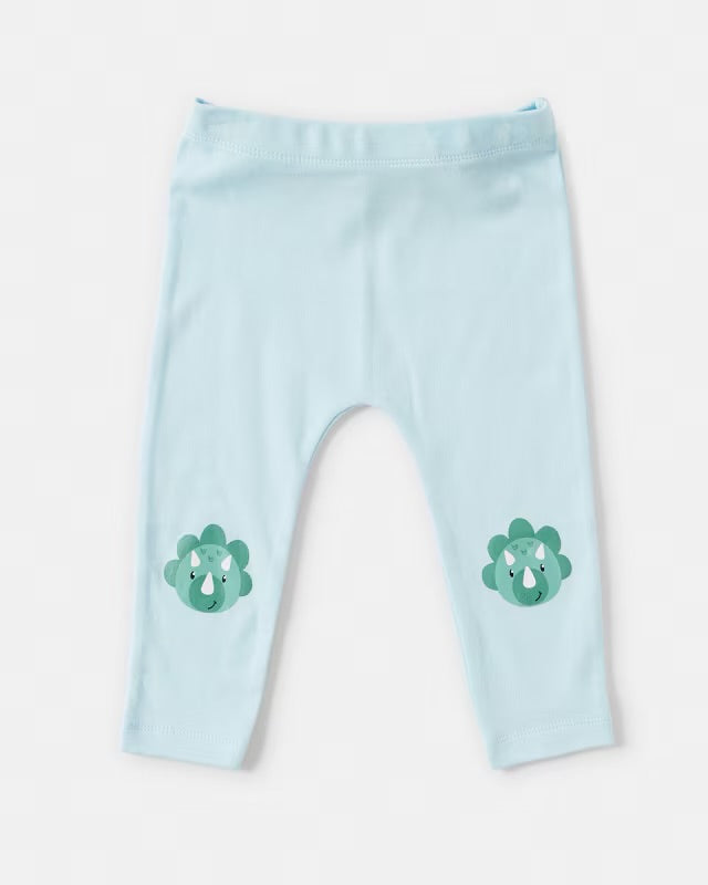 Animal Print Leggings- Dino Face -(size 3-6M)