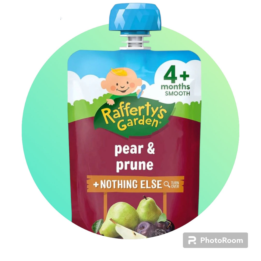 Rafferty's Garden Baby Food Pouch Pear & Prune & Nothing Else 4+ Months 120g