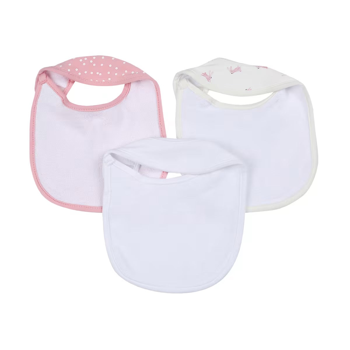 3 Pack Organic Cotton Bibs - Bunny