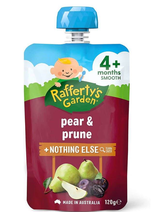 Rafferty's Garden Baby Food Pouch Pear & Prune & Nothing Else 4+ Months 120g