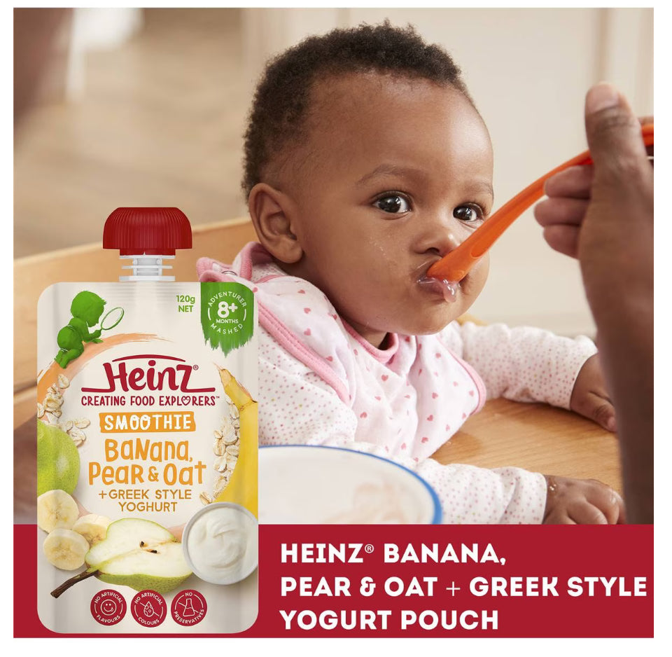 Heinz Smoothie Banana, Pear, Oat, Greek Yoghurt Baby Food 8+ M 120g