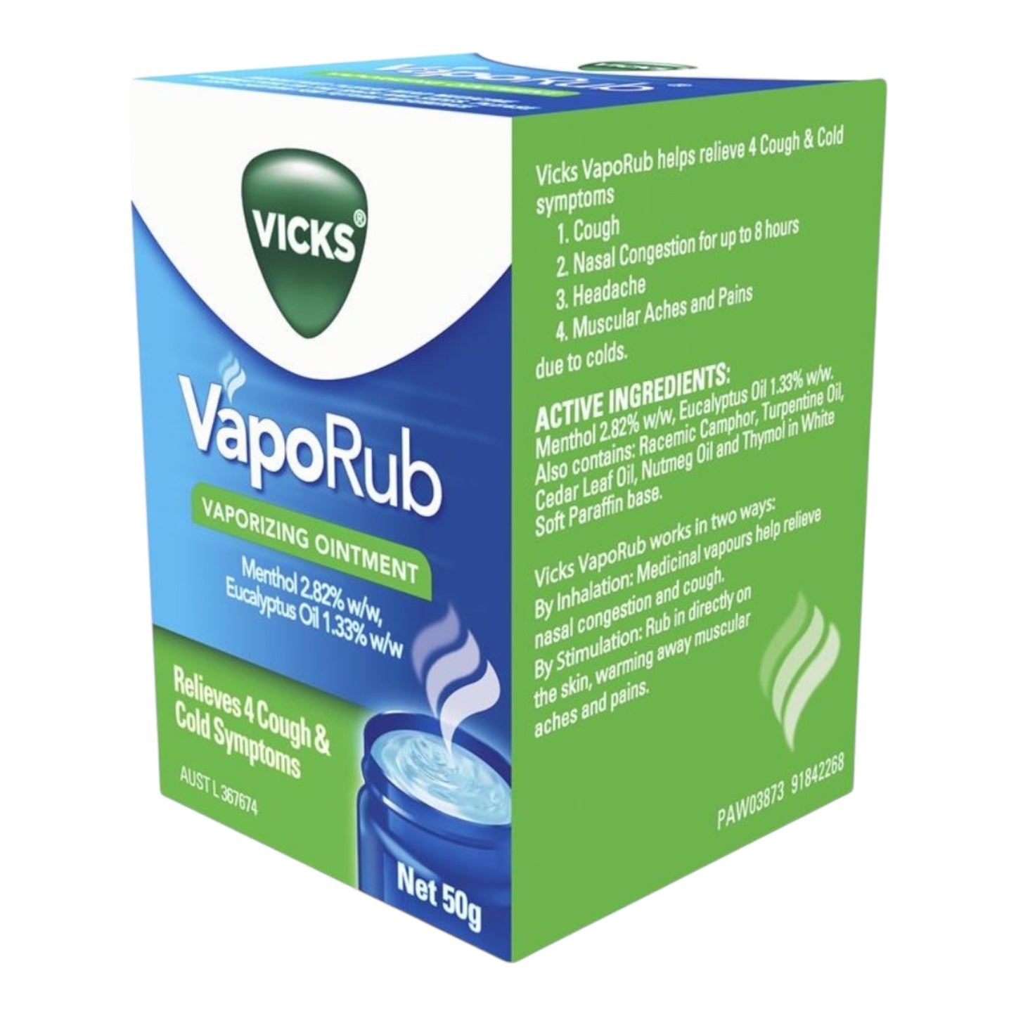 Vicks VapoRub Ointment Decongestant Chest Rub 50g