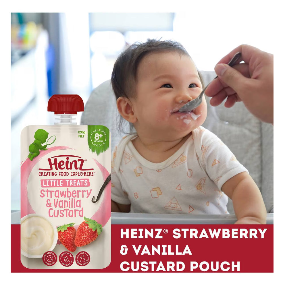 Heinz Baby Food 8+ Months Strawberry Vanilla Custard 120g
