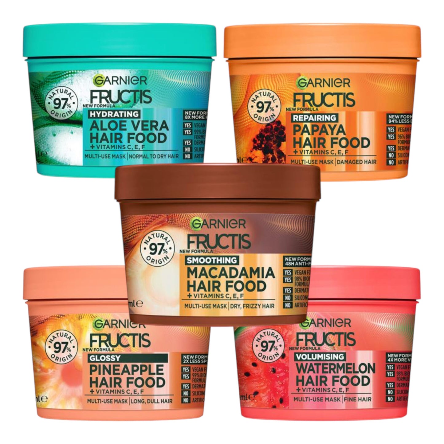 Garnier Fructis Hairfood 390ml Watermelon (volumising)