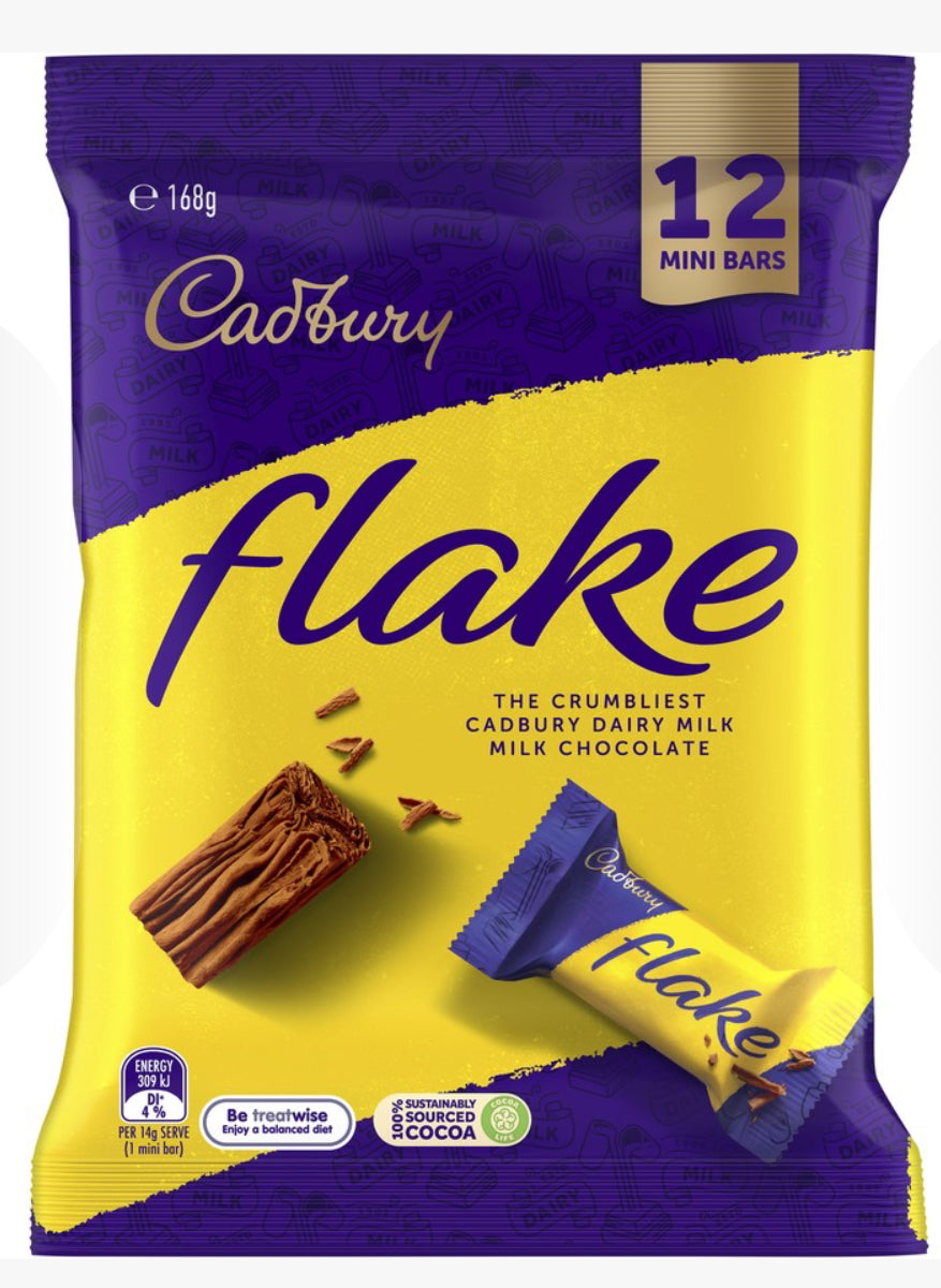 Cadbury Flake Chocolate 12 Piece Share Pack 168g