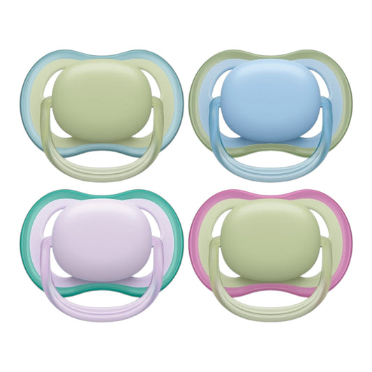 Philips Avent Ultra Air Soother Plain Mixed 0-6 months 2 Pack - Assorted*