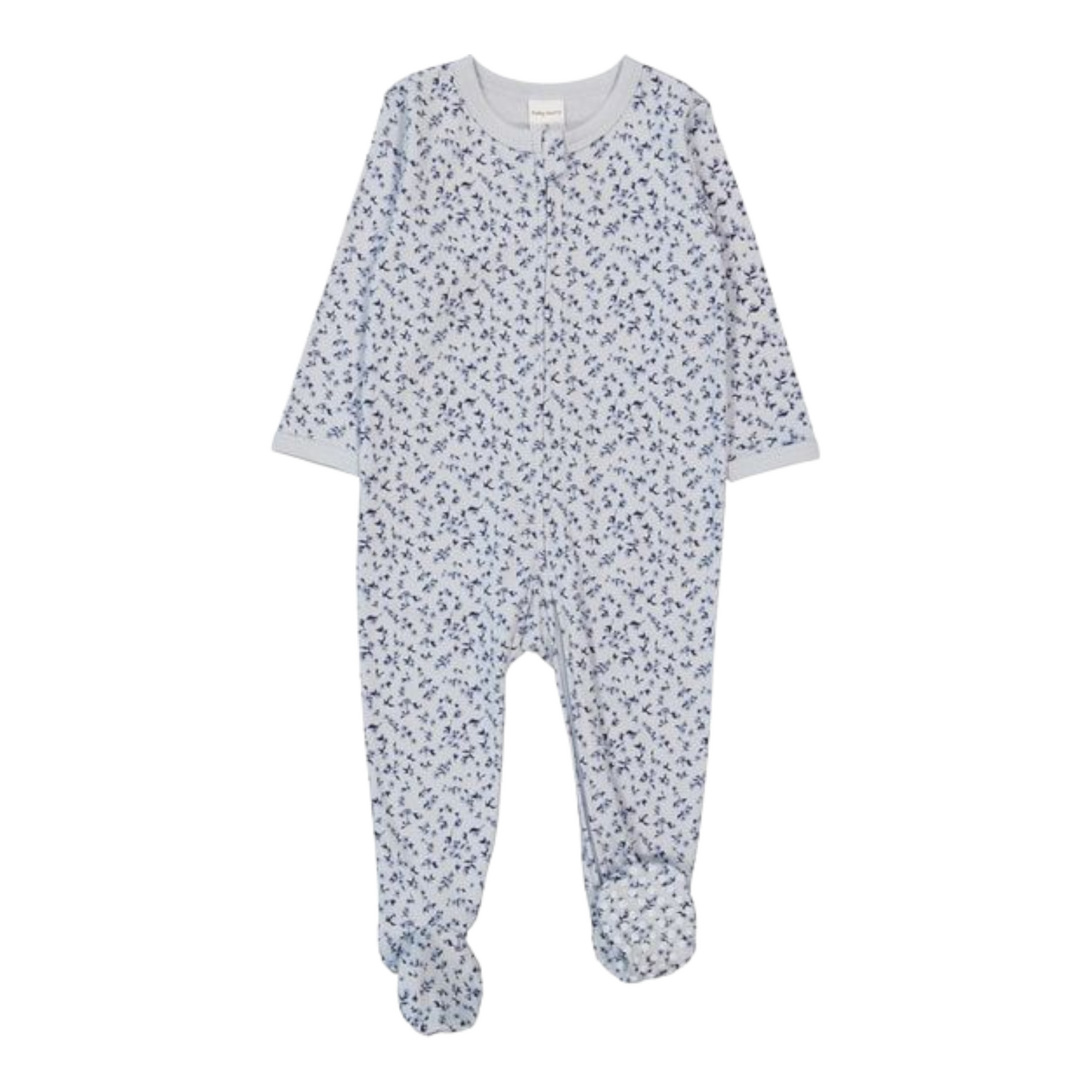 Baby Cotton 2-Way Zip Romper -(size 6-12M)