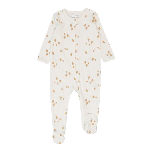 Baby Cotton 2-Way Zip Romper -(size 0-3M)