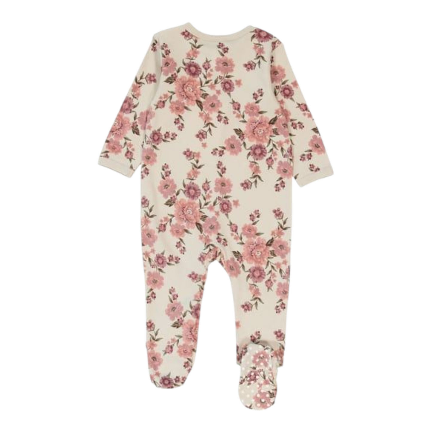 Baby Cotton 2-Way Zip Romper -(size 0-3M)