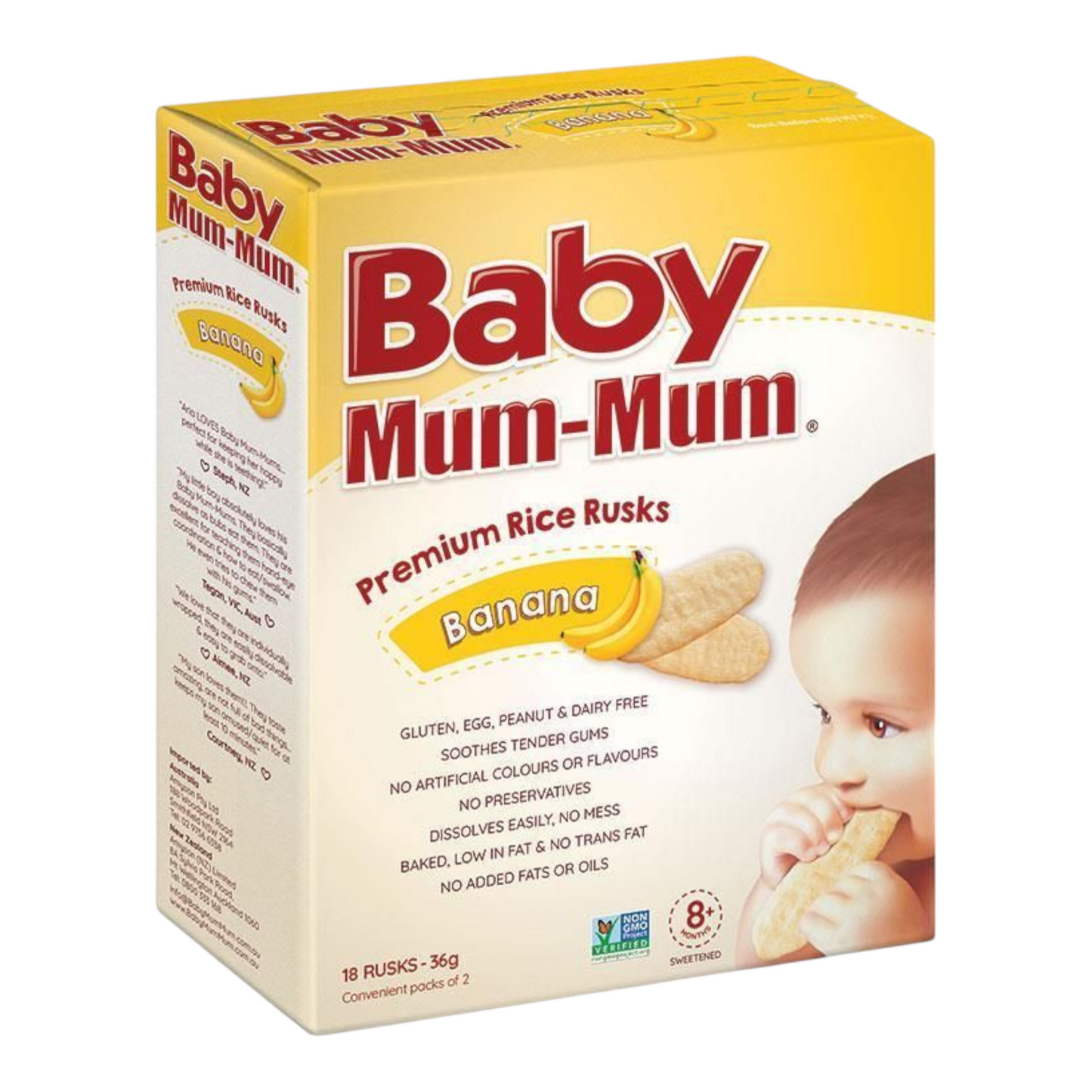 Baby Mum-Mum Premium Rice Rusks Banana 36g