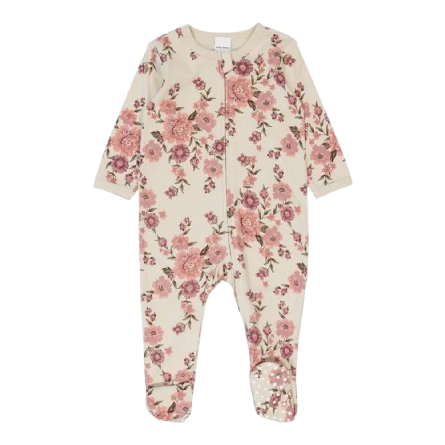 Baby Cotton 2-Way Zip Romper -(size 0-3M)