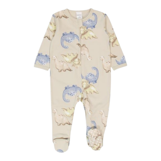 Baby Cotton 2-Way Zip Romper -(size 0-3M)