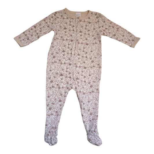 Baby Cotton 2-Way Zip Romper -(size 6-12M)