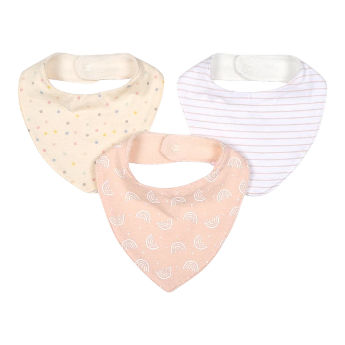 3 Pack Bandana Bibs - Rainbow