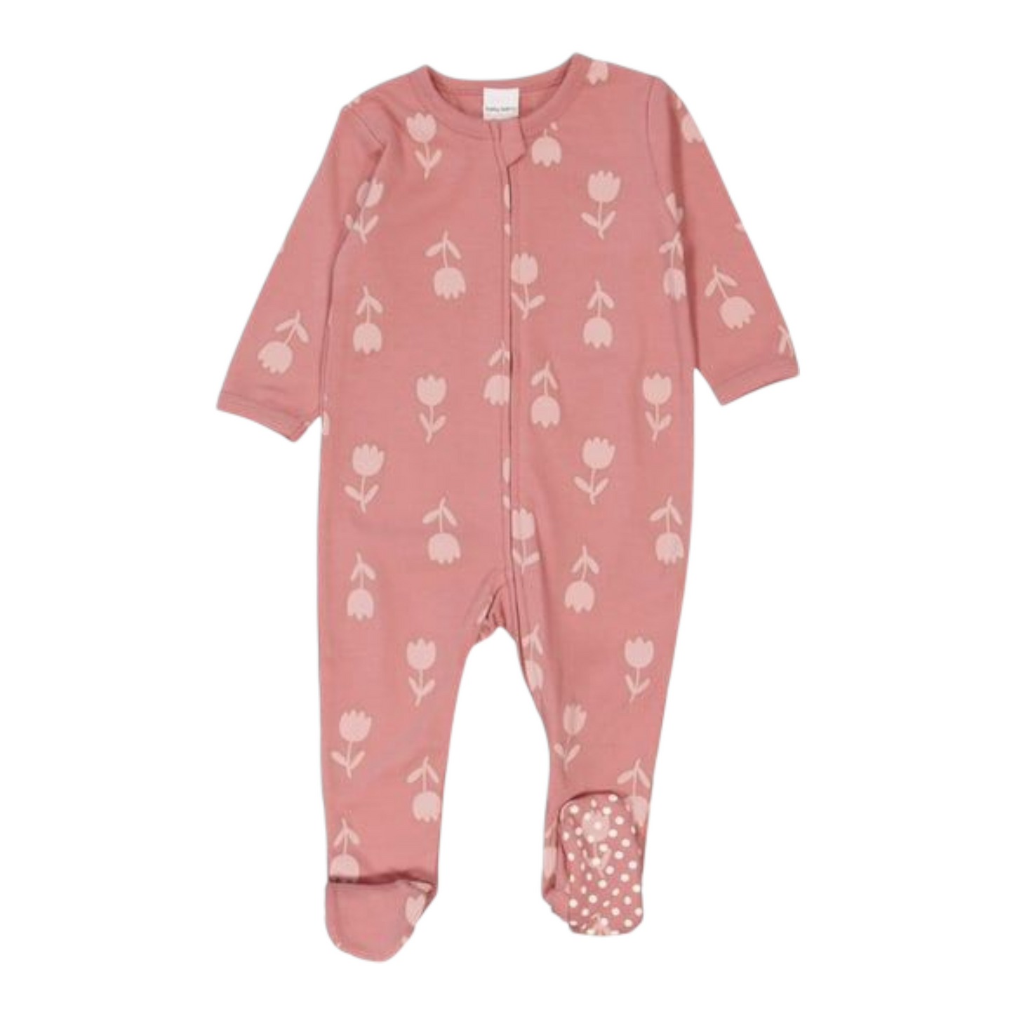 Baby Cotton 2-Way Zip Romper -(size NB)