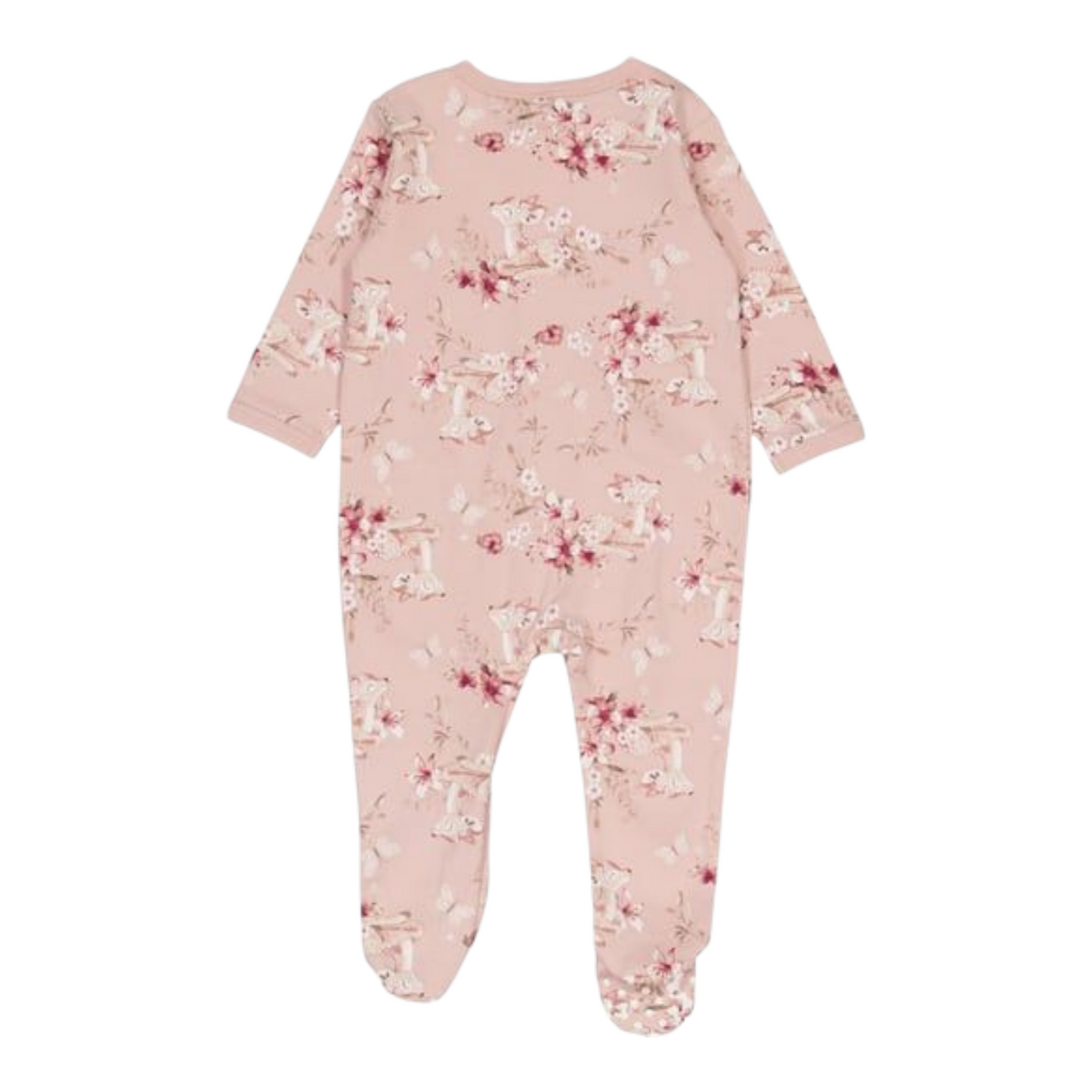 Baby Cotton 2-Way Zip Romper -(size 0-3M)