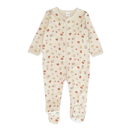 Baby Cotton 2-Way Zip Romper -(size 6-12M)