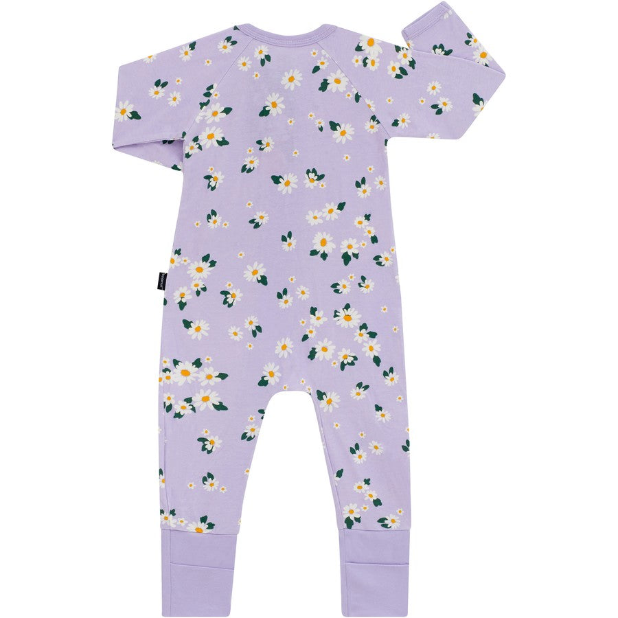 Bonds Baby Print Zip Wondersuit - Lilac -(size 3-6M)