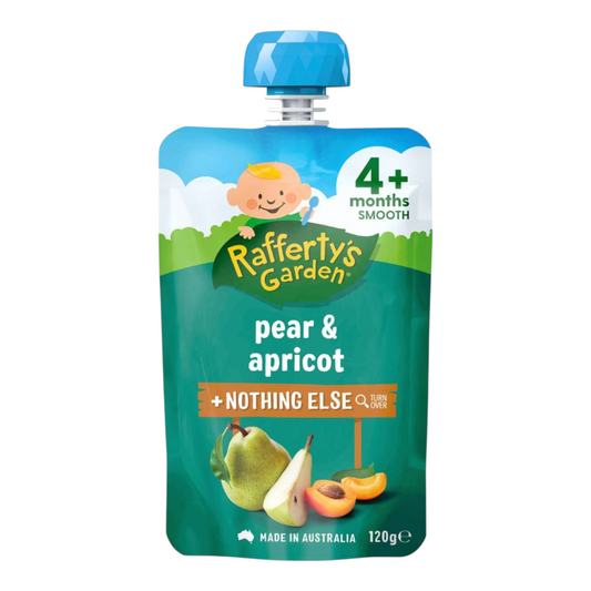 Rafferty's Garden Baby Food Pouch Pear & Apricot & Nothing Else 4+ Months 120g