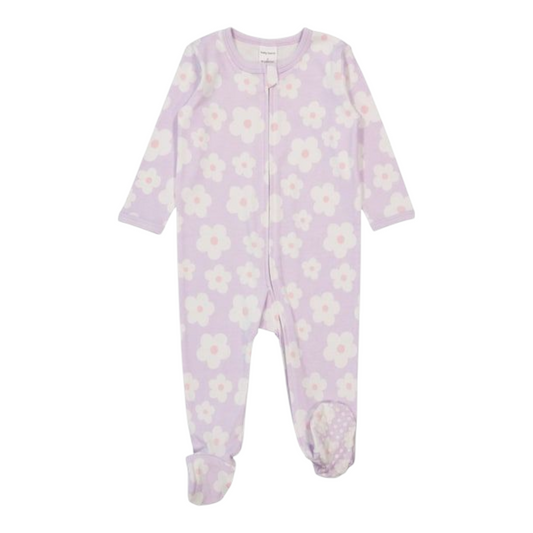 Baby Cotton 2-Way Zip Romper -(size 0-3M)