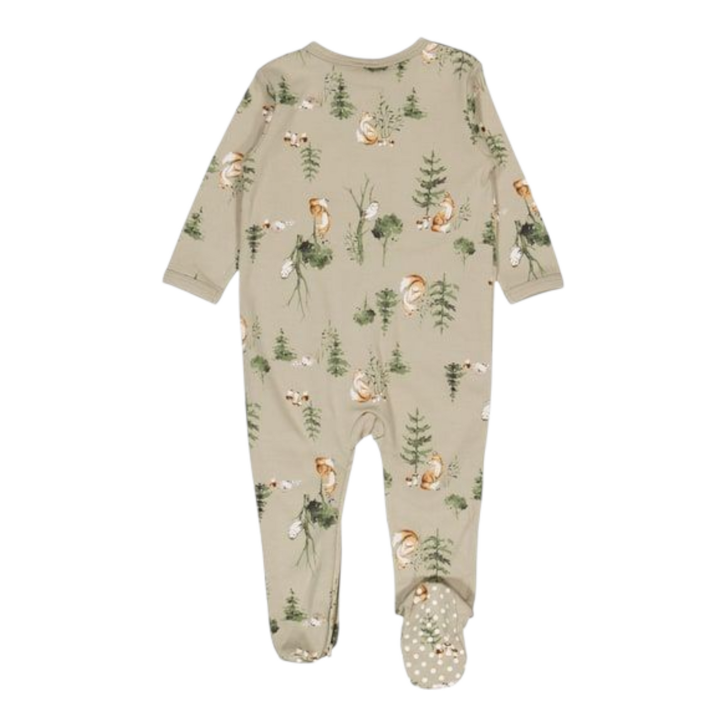 Baby Cotton 2-Way Zip Romper -(size 0-3M)