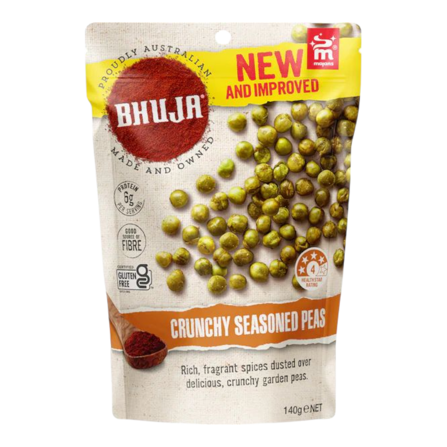 Bhuja Crunchy Seasoned Peas 140g