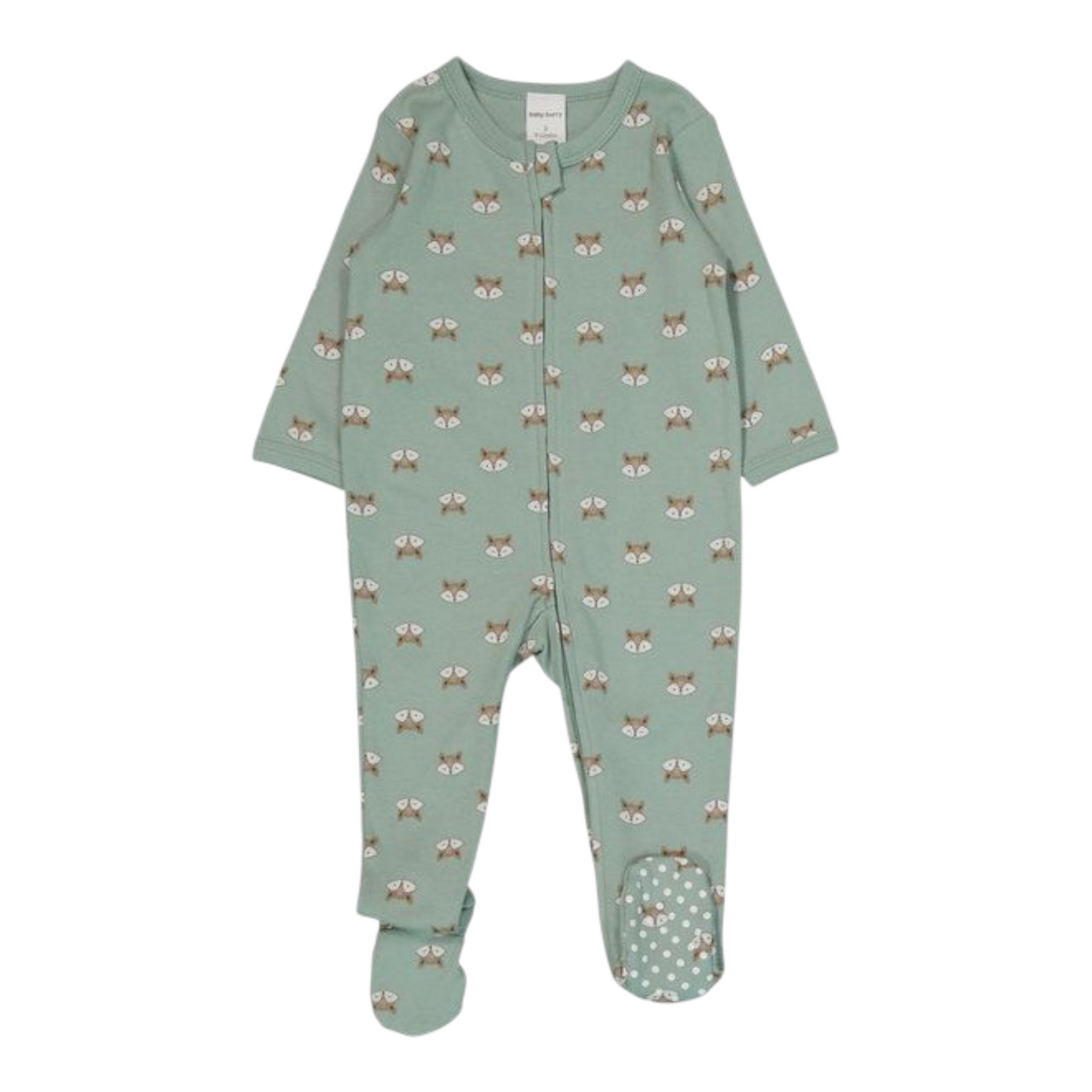 Baby Cotton 2-Way Zip Romper
Colour | Light Green -(size 3-6M)