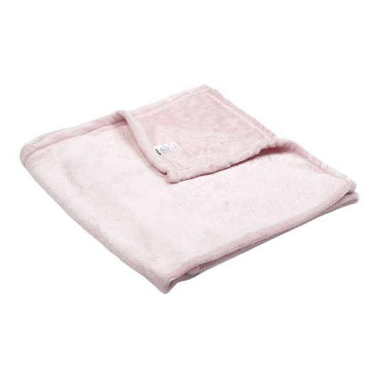 Coral Fleece Throw - Blush Pink