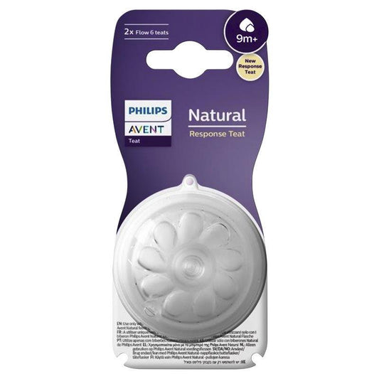 Avent Natural Response Teats 9 month+ Flow 6 2 Pack