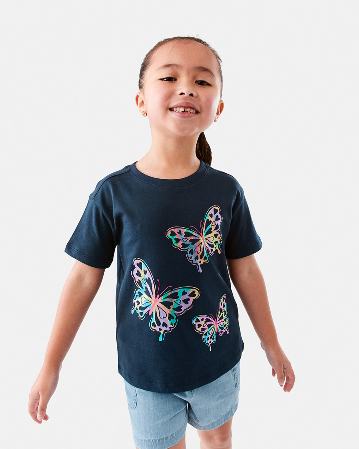 Short Sleeve Placement Print T-shirt -(size 1-2Y)