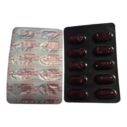 Voltplex KQ Tablets Vitamins and Dietary Supplements
Creatine, levocarnitine, ubidecarenone, thiamine, vitamins E