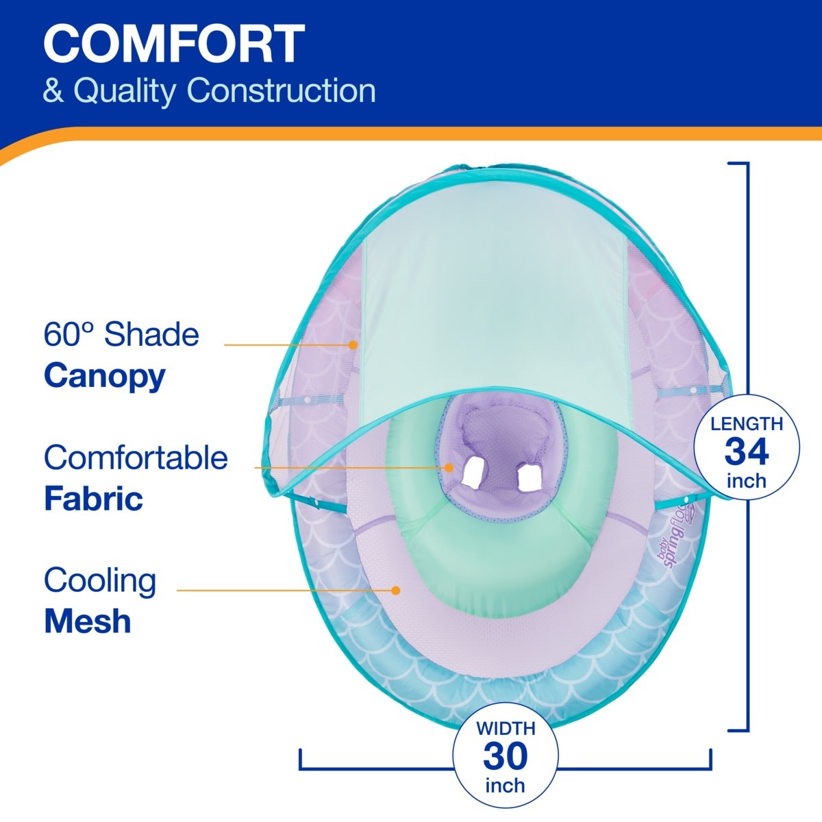 Swimways Baby Premium Spring Float Sun Canopy - Assorted