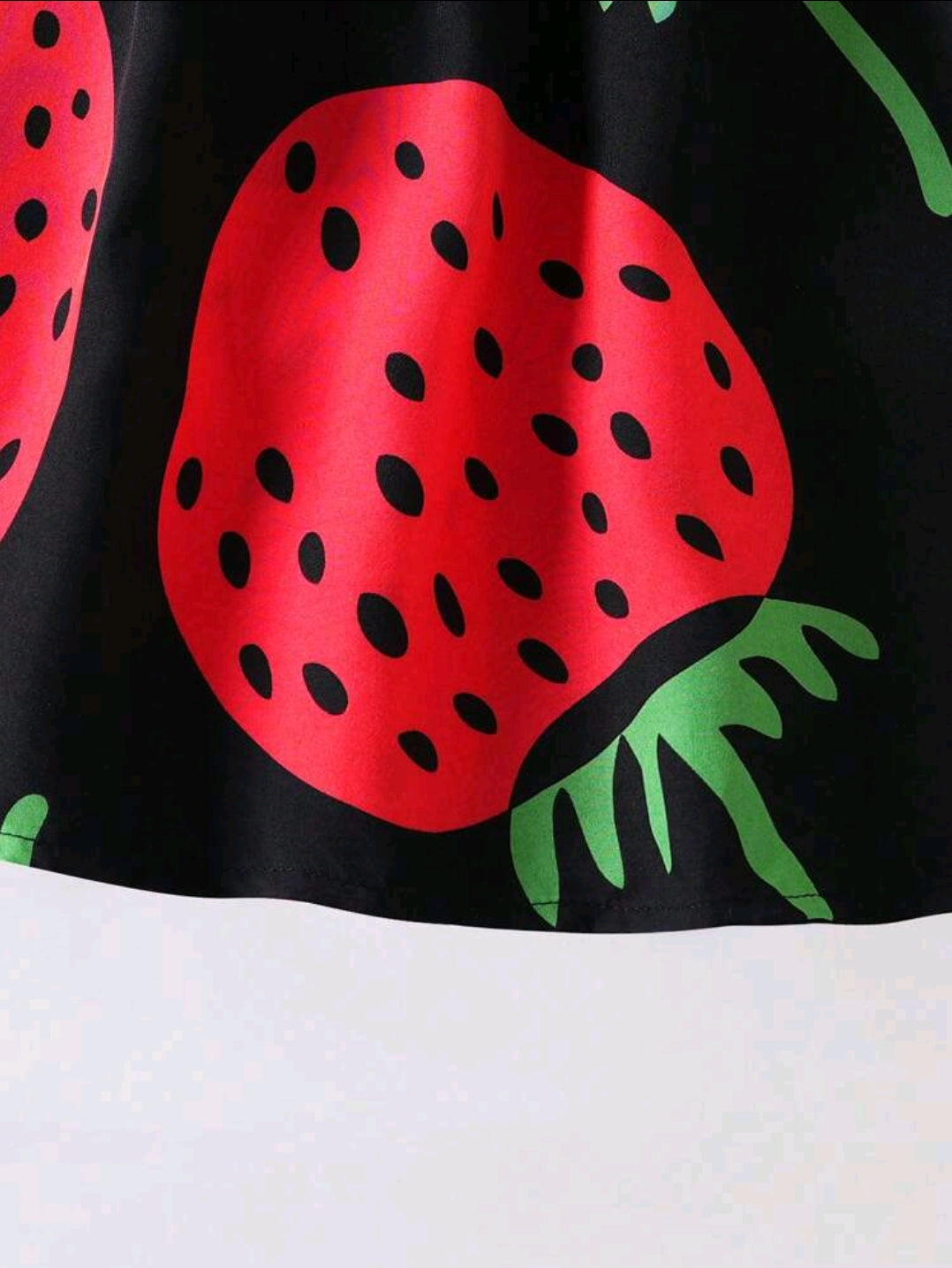 Baby Girl Cute Little Fly Sleeve Strawberry Print Princess Dress Suitable For Summer Wear -(size 6-9M)