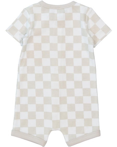 Baby Short Sleeve Zip Romper