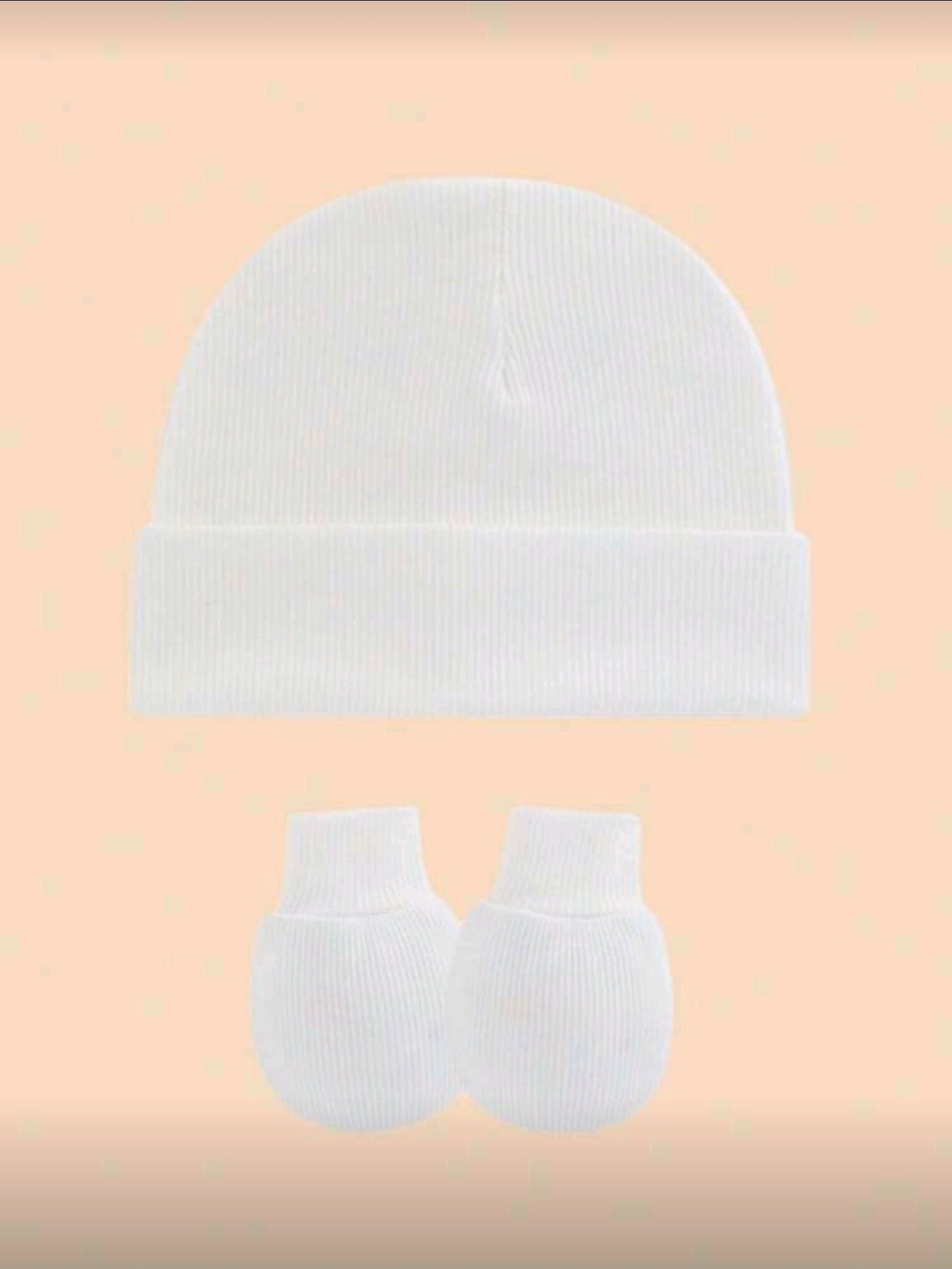 4Sets Newborn Hospital Hat Baby Hat And Anti Scratch Mittens Set For 0-3 Months Newborn Baby Girls, Solid Color, Essentials Bonnet Infant Beanie Caps And Gloves Casual Everyday Hat