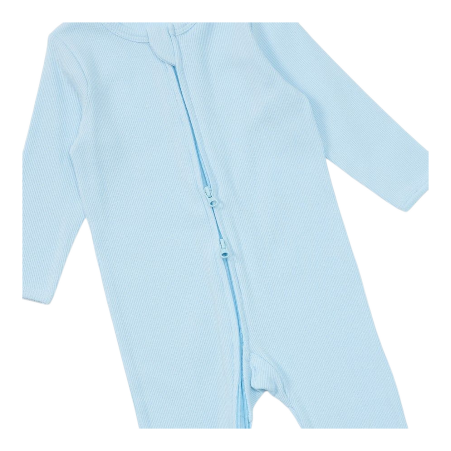 Dymples Baby Organic Rib Coverall - Light Blue -(size NB)