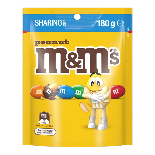 M&M's Peanut Milk Chocolate Snack and Share Bag 180g