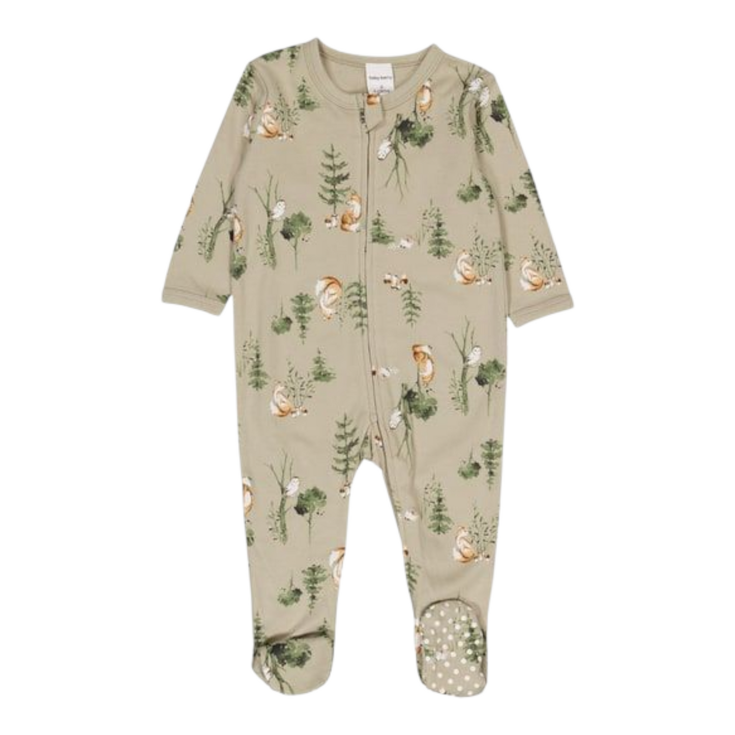 Baby Cotton 2-Way Zip Romper -(size 0-3M)