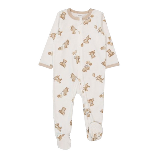 Baby Cotton 2-Way Zip Romper -(size 0-3M)