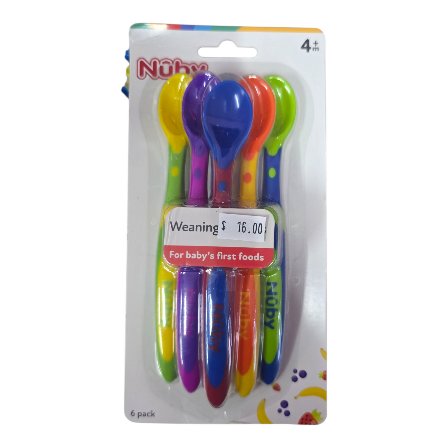 Nuby Weaning Spoons 6 Pack