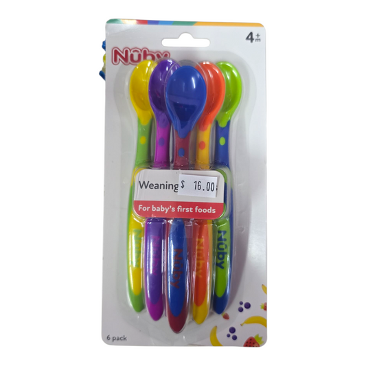Nuby Weaning Spoons 6 Pack