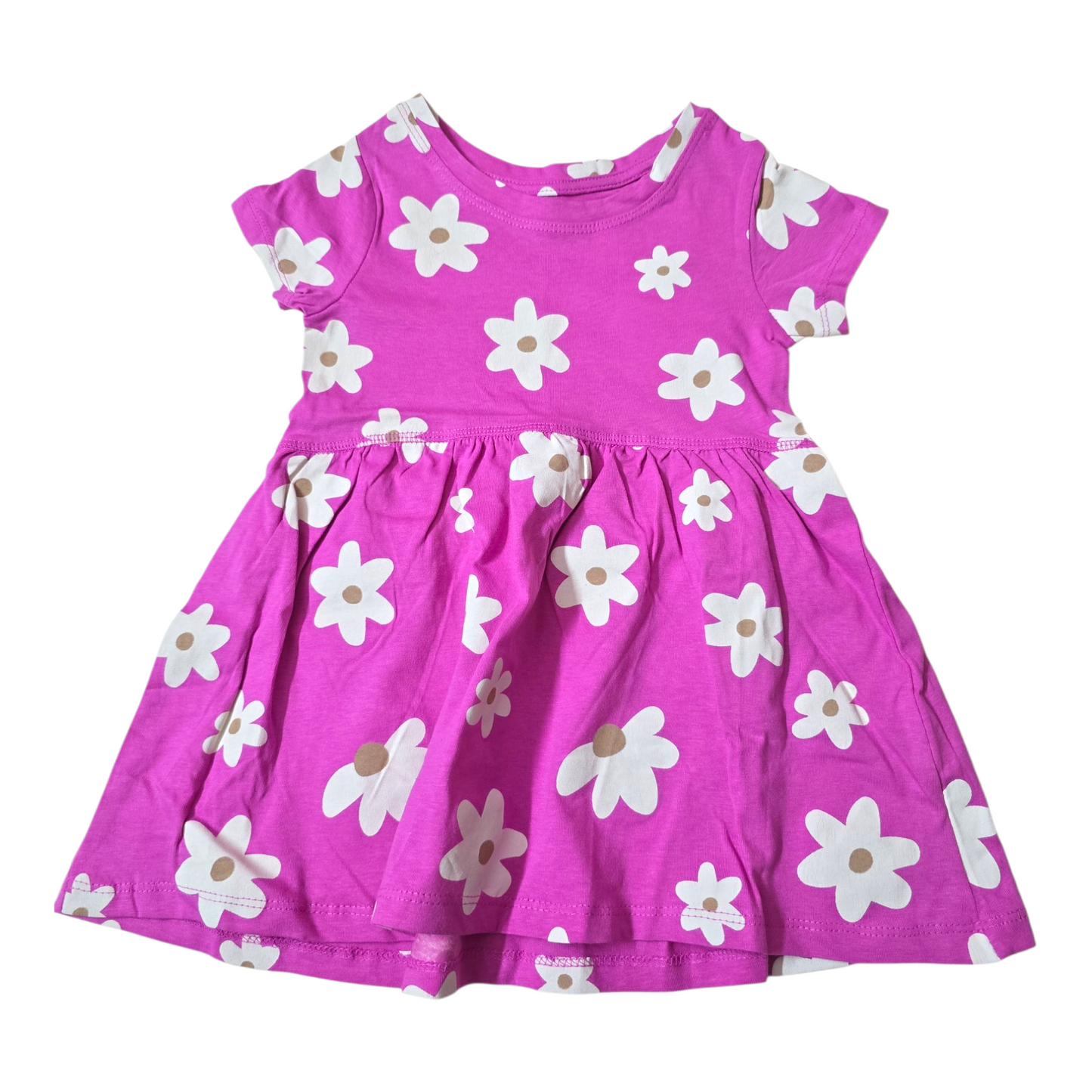 Pink Flower Dress -(size 1-2Y)