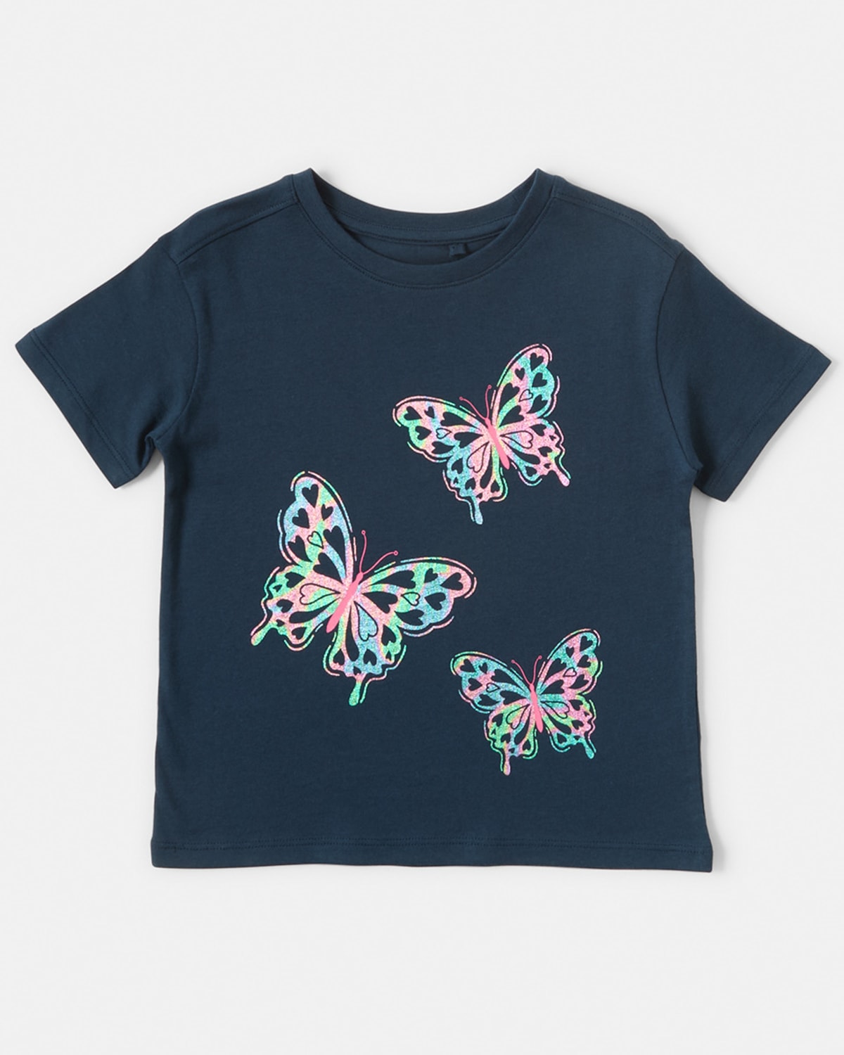 Short Sleeve Placement Print T-shirt -(size 1-2Y)