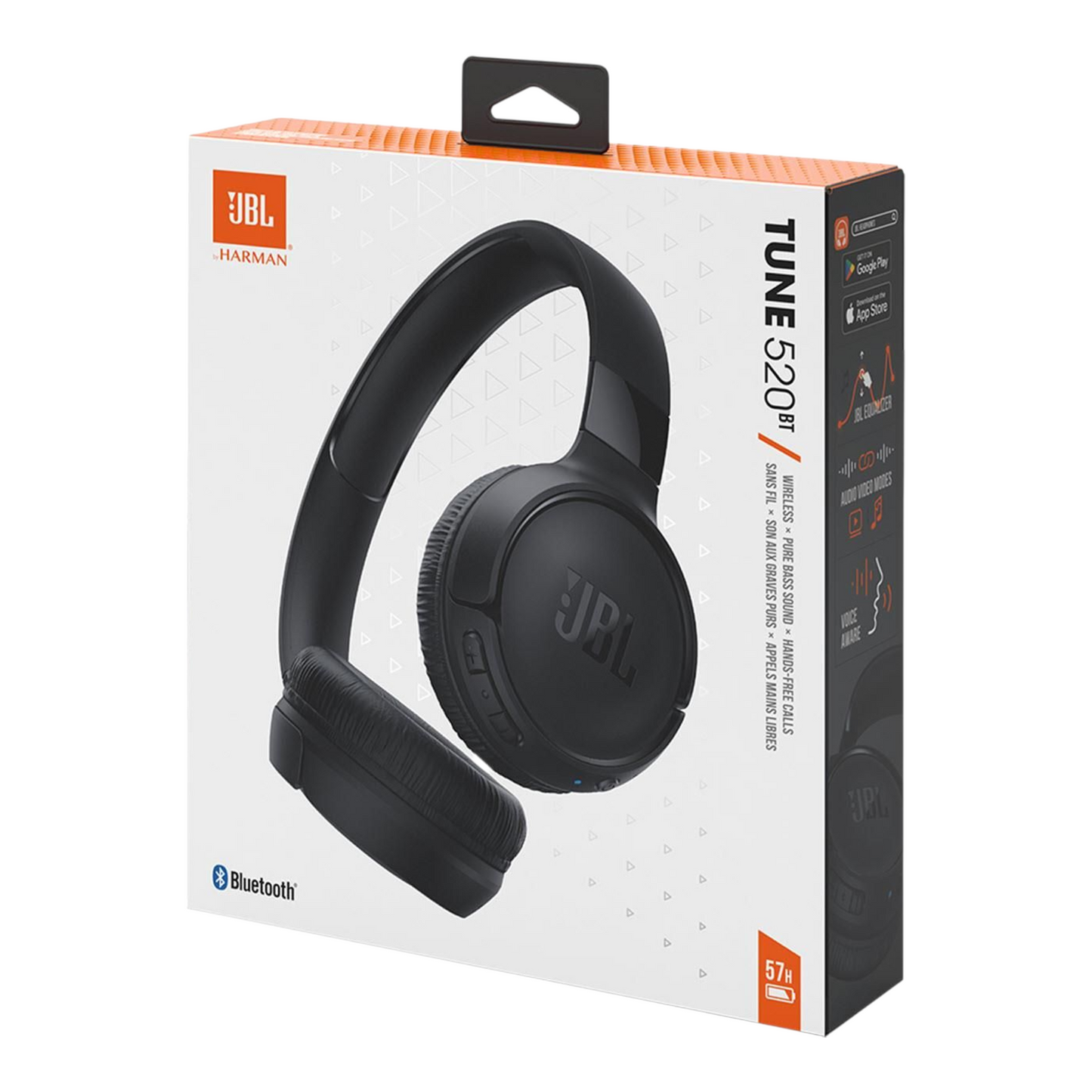 JBL Tune 520BT Wireless On-Ear Headphones (Black)