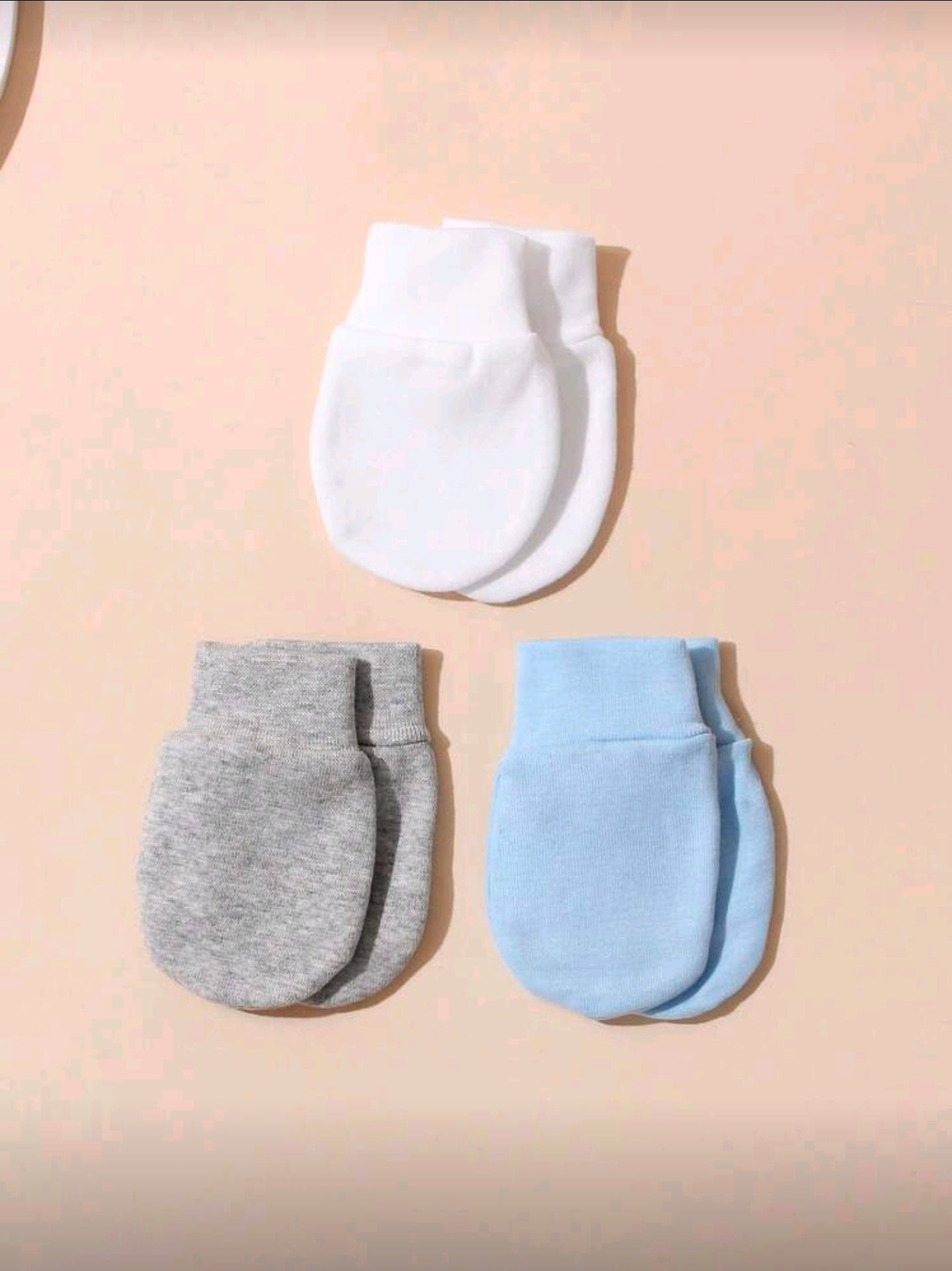 3 Pairs Newborn Anti-Scratch Mittens