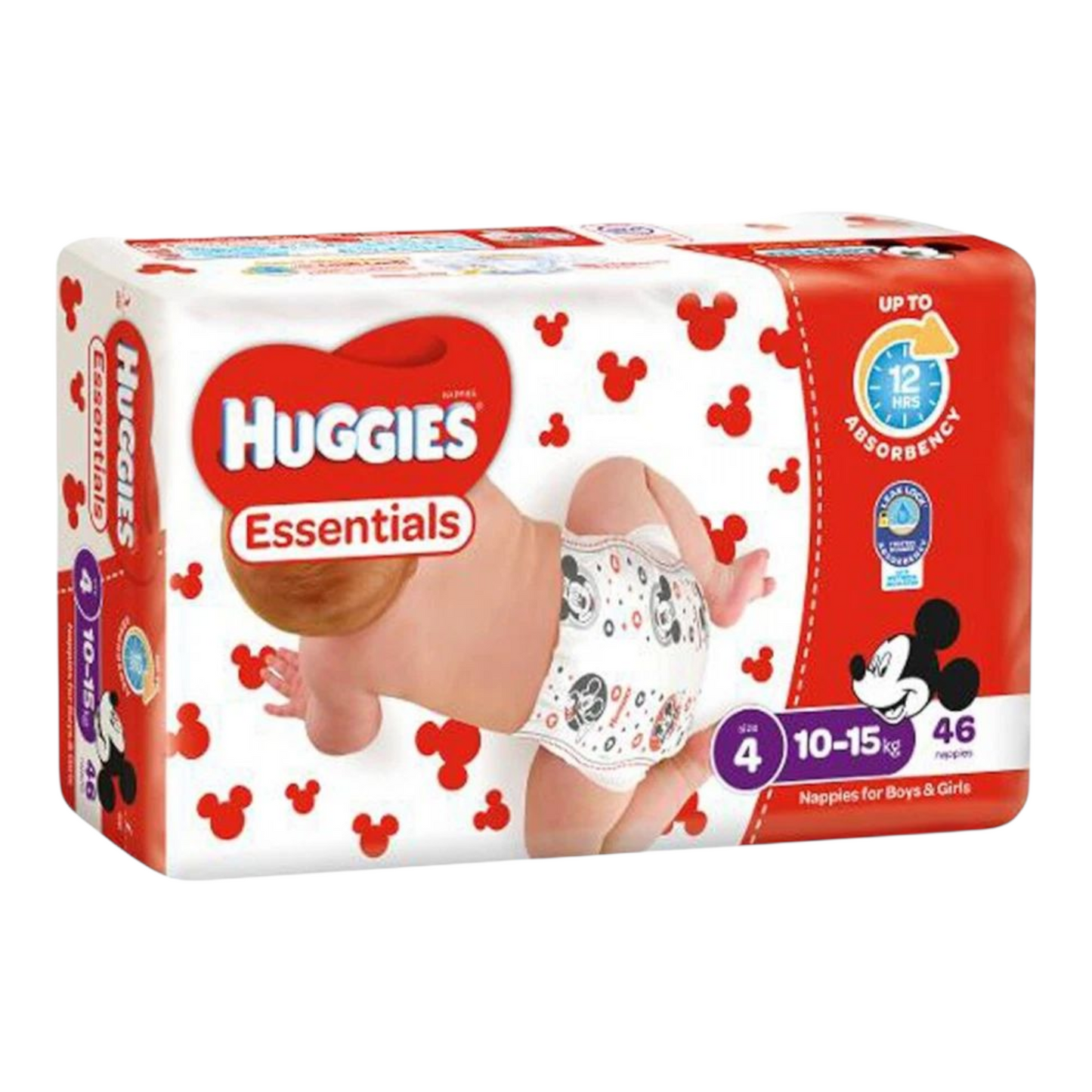 Huggies Essentials Toddler Size 4 Nappies 46 Pack