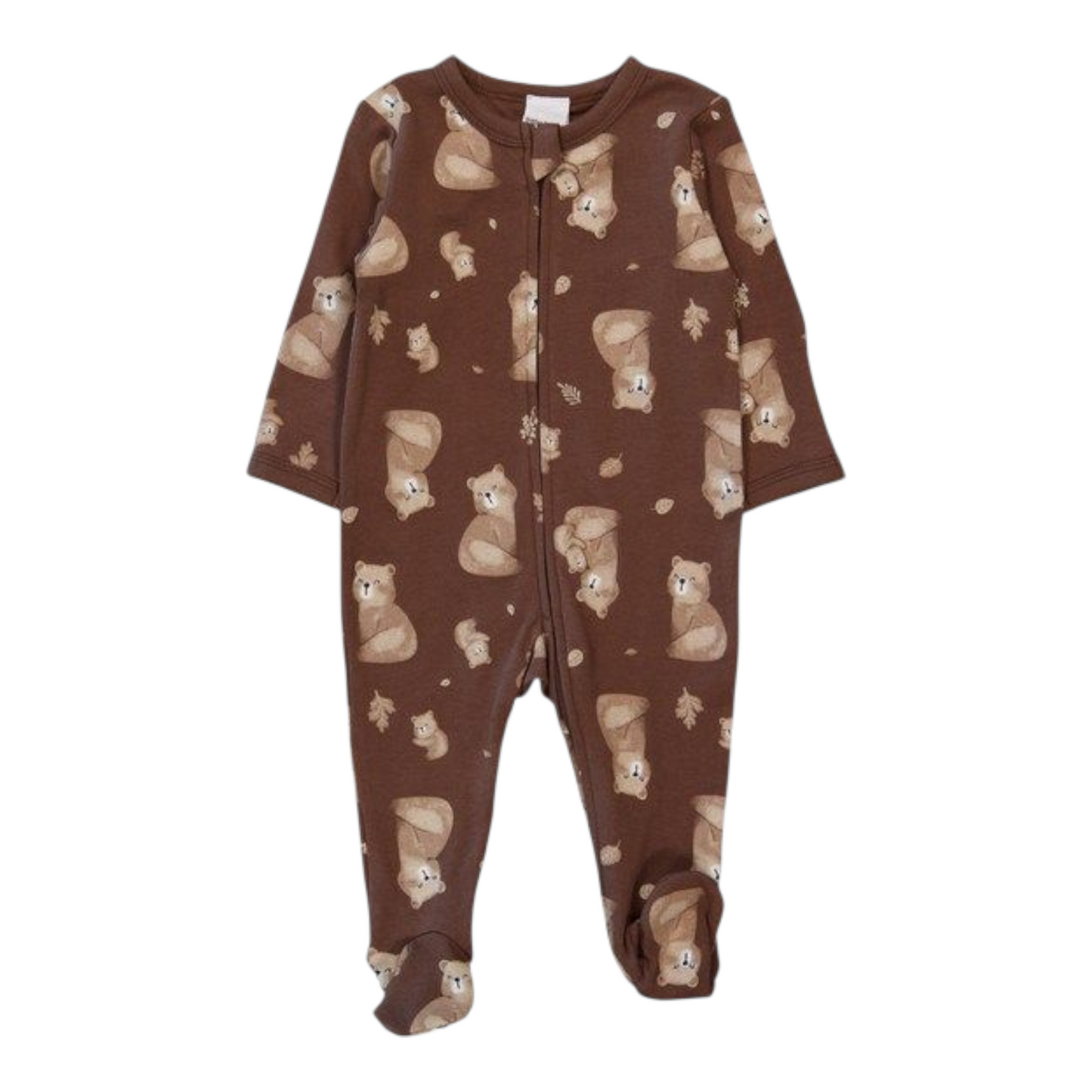 Baby Cotton 2-Way Zip Romper -(size NB)