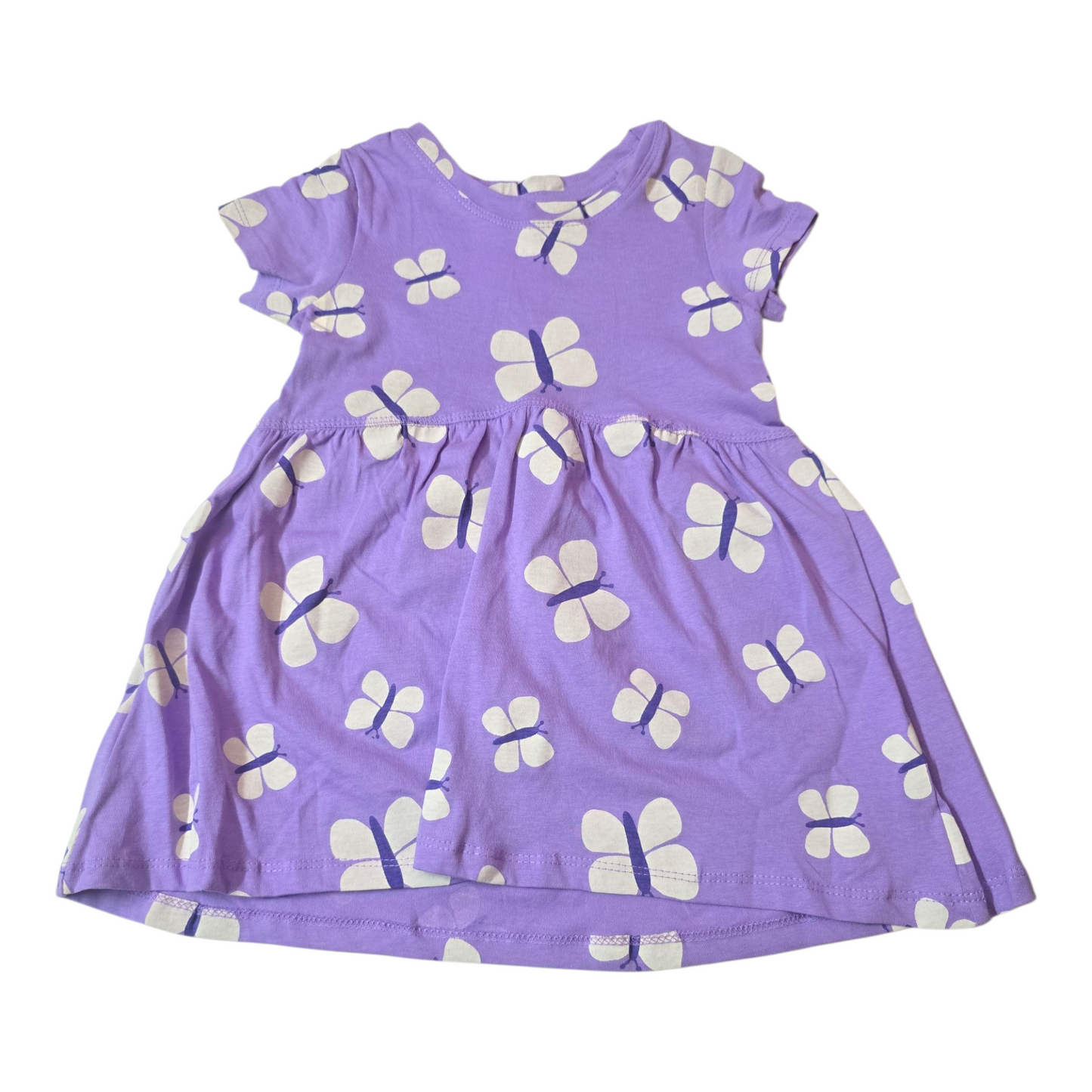 Purple Butterfly Dress -(size 1-2Y)