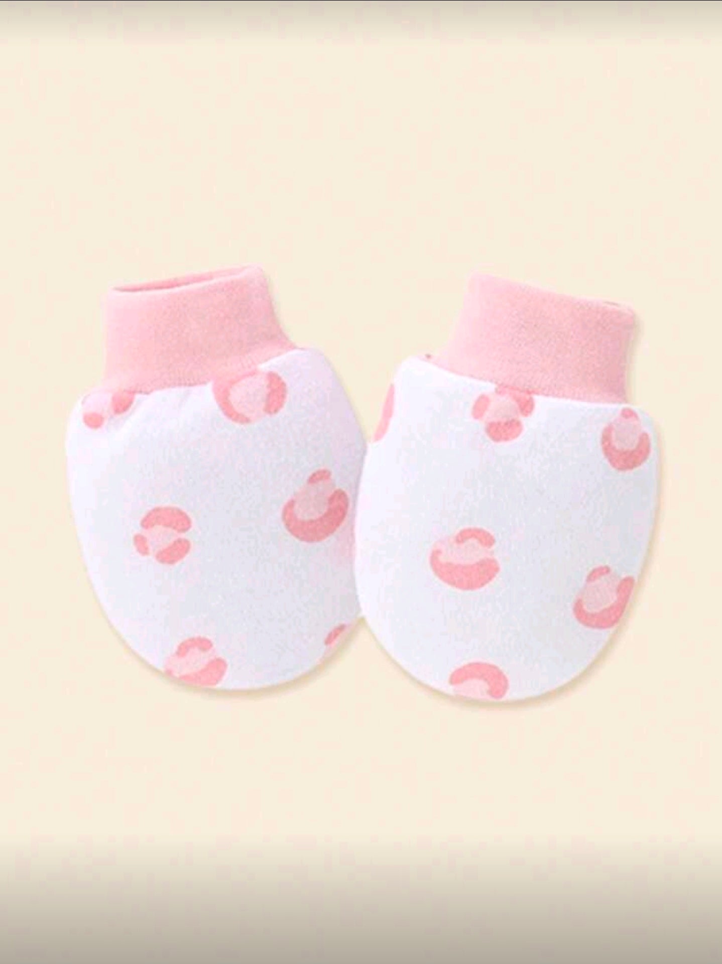 6pairs Newborn Baby Cute Multi-Color Anti-Scratch Mittens With Heart & Rainbow Print, Suitable For Daily Use