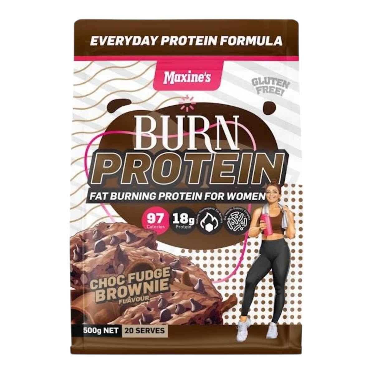 Maxine's Burn Protein Starter 500g - Choc fudge brownie